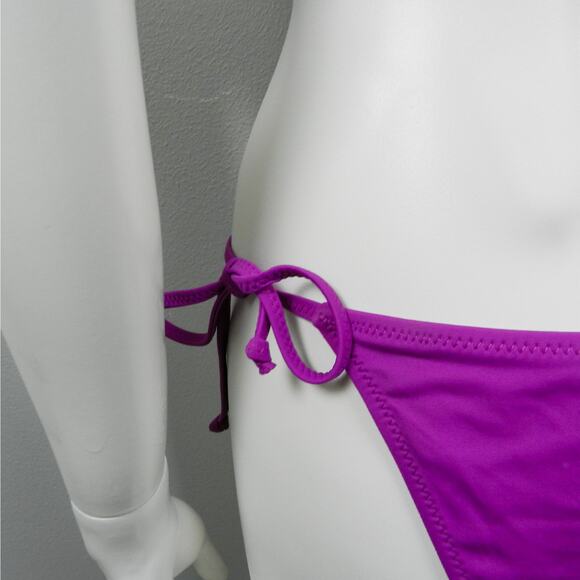 PacSun LA Hearts Bikini Swimsuit Size M Magenta Purple String Beach Vacation - Picture 10 of 11